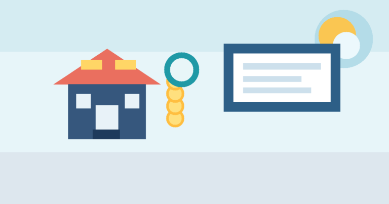 Ilustración de vivienda y crédito para saldos y mensualidades Infonavit